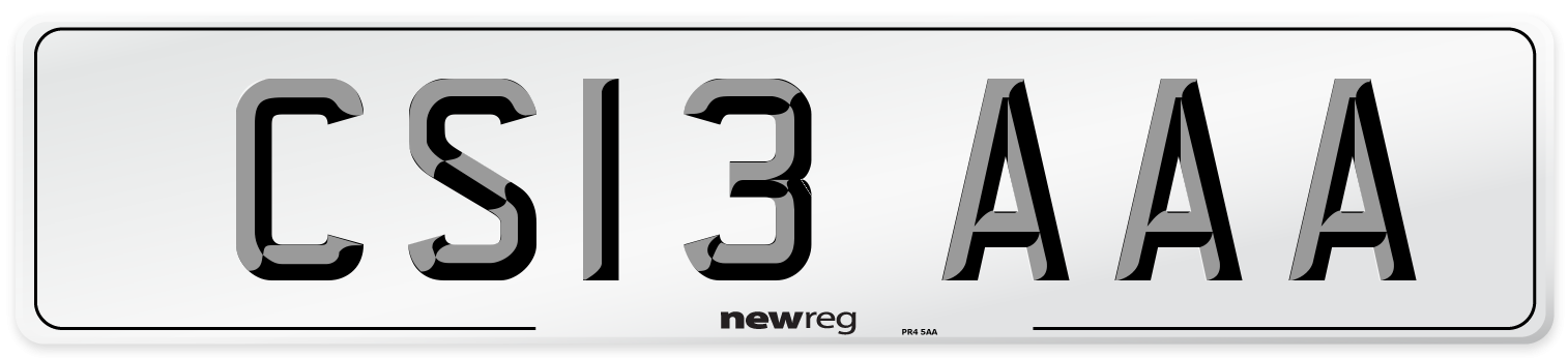 CS13 AAA Number Plate from New Reg